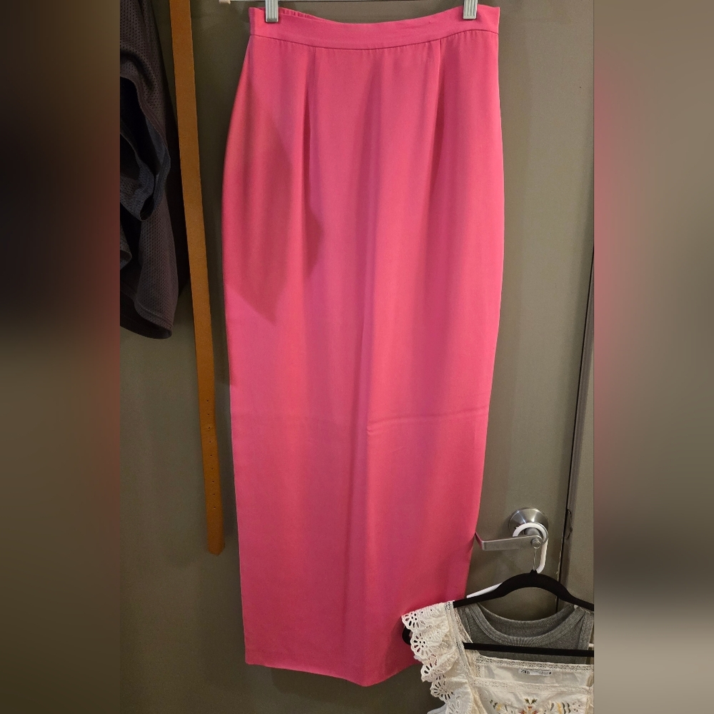 Pink Maxi Pencil Skirt